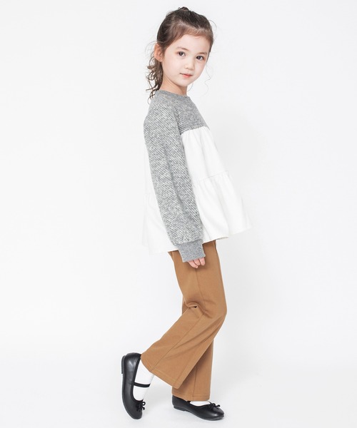 BRANSHES（ブランシェス）の「【あったか】センタープレス風ロングパンツ（スラックス・キッズ・キャメル/ブラック・130/110/120/90/100）」の9枚目の写真