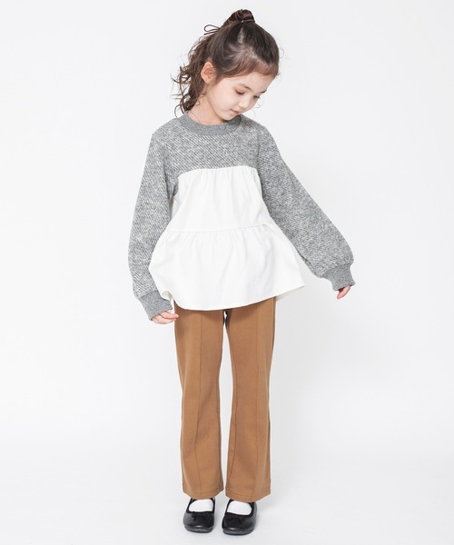 BRANSHES（ブランシェス）の「【あったか】センタープレス風ロングパンツ（スラックス・キッズ・キャメル/ブラック・130/110/120/90/100）」の11枚目の写真