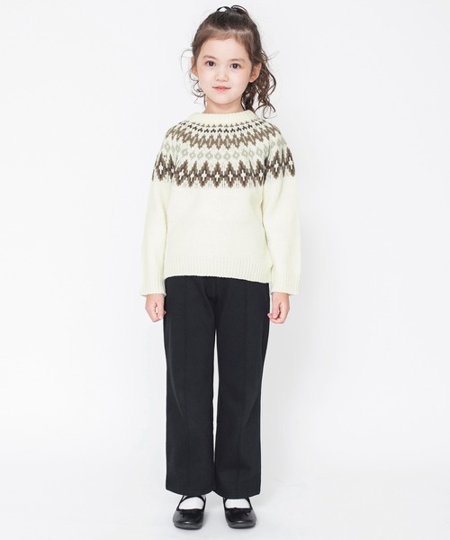 BRANSHES（ブランシェス）の「【あったか】センタープレス風ロングパンツ（スラックス・キッズ・キャメル/ブラック・130/110/120/90/100）」の7枚目の写真