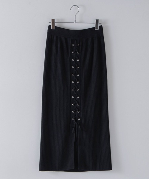 OLUPIC（オルピック）の「OLUPIC/【WEB限定】レースアップニットスカート（スカート・レディース・ベージュ/ブラック/アイボリー・FREE）」の17枚目の写真