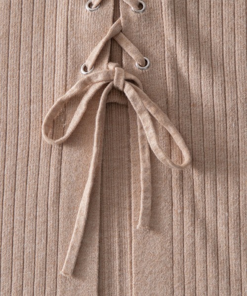 OLUPIC（オルピック）の「OLUPIC/【WEB限定】レースアップニットスカート（スカート・レディース・ベージュ/ブラック/アイボリー・FREE）」の20枚目の写真