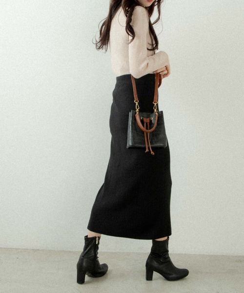 OLUPIC（オルピック）の「OLUPIC/【WEB限定】レースアップニットスカート（スカート・レディース・ベージュ/ブラック/アイボリー・FREE）」の19枚目の写真