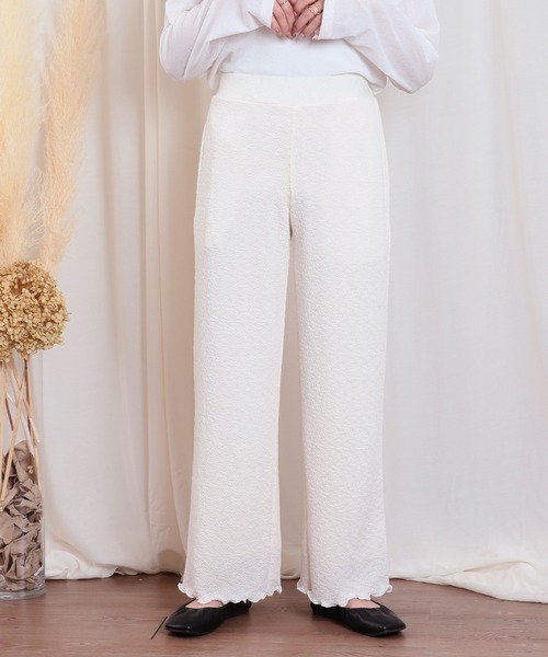 mil(ミル)の「シボジャガードパンツ(その他パンツ・レディース・アイボリー/ブラック/イエロー系その他・XS/S/M)」の1枚目の写真