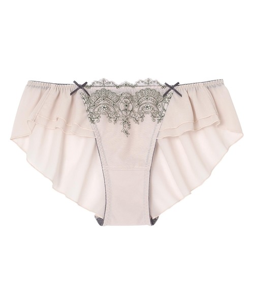 AMPHI(アンフィ)の「AMPHI/アンティーク調×エンブロイダリーレース フレアーショーツ(ショーツ・レディース・ライトベージュ/グリーン/クリーム・LARGE/MEDIUM)」の2枚目の写真