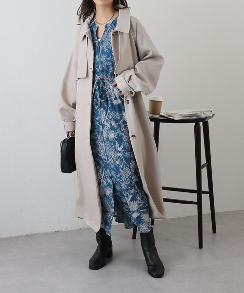 COLONY 2139(コロニートゥーワンスリーナイン)の「WEB・一部店舗限定 / 綾織り2WAYカラーボリュームコート(トレンチコート・レディース・ブラック/グレイッシュベージュ/ベージュ・FREE)」の14枚目の写真