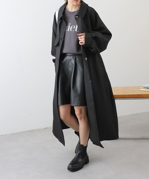 COLONY 2139(コロニートゥーワンスリーナイン)の「WEB・一部店舗限定 / 綾織り2WAYカラーボリュームコート(トレンチコート・レディース・ブラック/グレイッシュベージュ/ベージュ・FREE)」の20枚目の写真