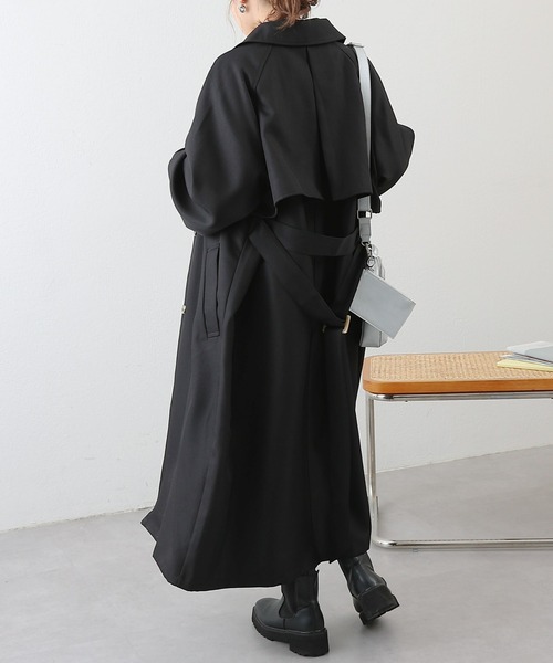 COLONY 2139(コロニートゥーワンスリーナイン)の「WEB・一部店舗限定 / 綾織り2WAYカラーボリュームコート(トレンチコート・レディース・ブラック/グレイッシュベージュ/ベージュ・FREE)」の21枚目の写真