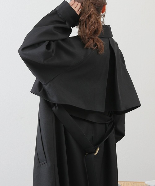 COLONY 2139(コロニートゥーワンスリーナイン)の「WEB・一部店舗限定 / 綾織り2WAYカラーボリュームコート(トレンチコート・レディース・ブラック/グレイッシュベージュ/ベージュ・FREE)」の18枚目の写真