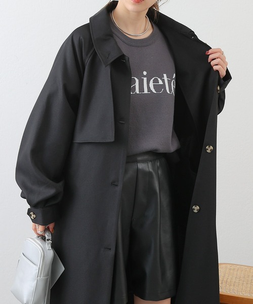 COLONY 2139(コロニートゥーワンスリーナイン)の「WEB・一部店舗限定 / 綾織り2WAYカラーボリュームコート(トレンチコート・レディース・ブラック/グレイッシュベージュ/ベージュ・FREE)」の19枚目の写真