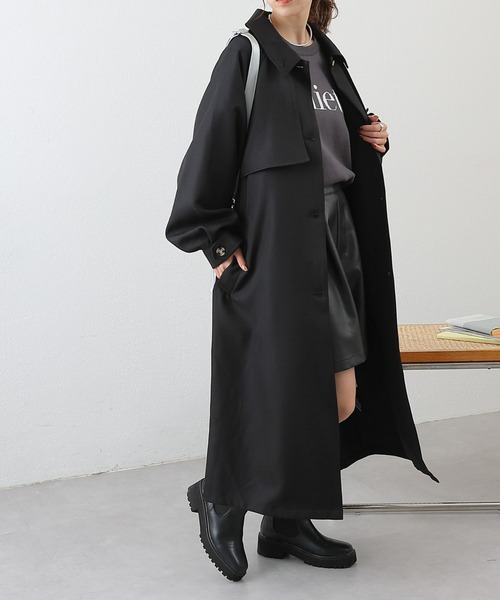 COLONY 2139(コロニートゥーワンスリーナイン)の「WEB・一部店舗限定 / 綾織り2WAYカラーボリュームコート(トレンチコート・レディース・ブラック/グレイッシュベージュ/ベージュ・FREE)」の22枚目の写真