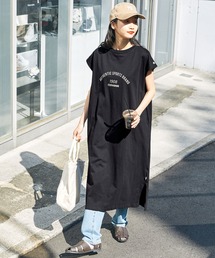 CONVERSE/コンバース グラフィックプリントコットンフレンチマキシ丈ワンピース