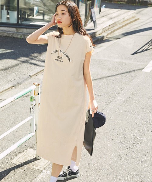 極美品　マックス＆コー　ワンピース　希少ジラフ柄✨　コットン混　モノクロ OP162BK コットンリネン・ドット・ ミックス・ワンピース