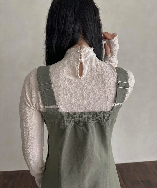 hellam（へラム）の「ふくれジャカード フィンガーホールTOPS（その他トップス・レディース・パープル/グリーン/ブラック/アイボリー・FREE）」の17枚目の写真