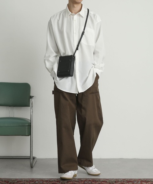 SENSE OF PLACE by URBAN RESEARCH（センスオブプレイスバイアーバンリサーチ）の「フェイクレザースクエアミニショルダーバッグ（ショルダーバッグ・メンズ・ブラック/ブラック系その他・ONE）」の5枚目の写真