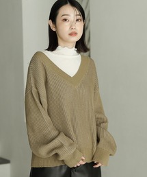 LAKOLE | Vネック畦ニットプルオーバー / 185863(ニット/セーター)