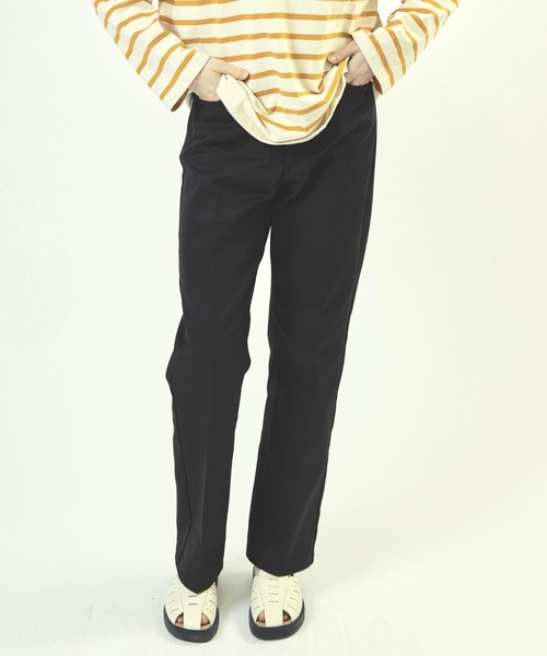 RNA-N(アールエヌエーエヌ)の「R4071 E/Cツイルセンタープレスパンツ(スラックス・レディース・ブラック/グレー/ネイビー・SMALL/MEDIUM)」の1枚目の写真