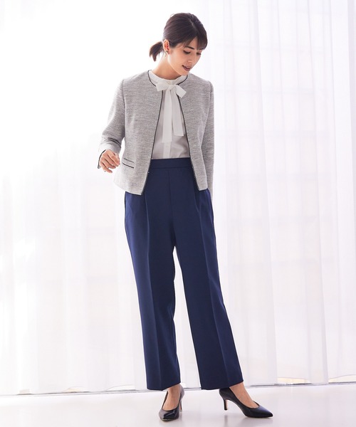 abahouse mavie（アバハウスマヴィ）の「ジョーゼットボウタイブラウス（シャツ/ブラウス・レディース・ホワイト/サックスブルー/ダークネイビー・フリー）」の5枚目の写真