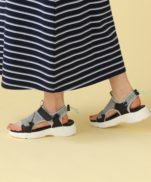 AVIREX（アヴィレックス）の「《直営店限定》MESH TAPE SANDAL/ メッシュテープサンダル（サンダル・レディース・グレー/ブラック・24.5㎝/23.5㎝）」の11枚目の写真