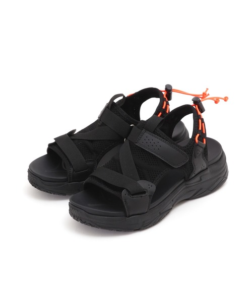 AVIREX（アヴィレックス）の「《直営店限定》MESH TAPE SANDAL/ メッシュテープサンダル（サンダル・レディース・グレー/ブラック・24.5㎝/23.5㎝）」の5枚目の写真