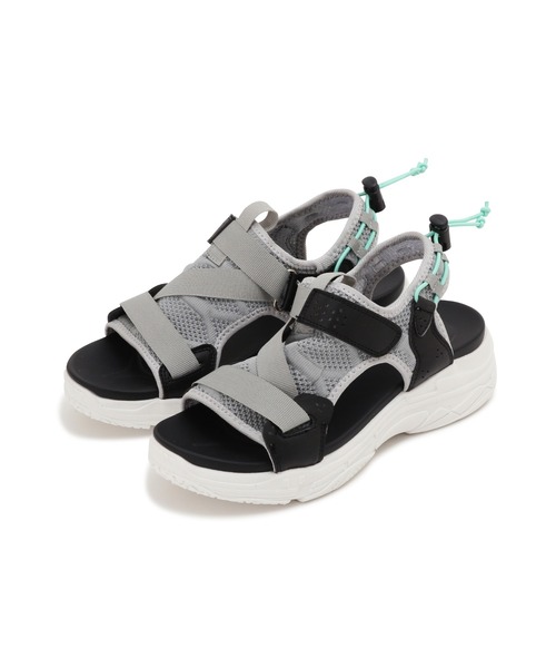 AVIREX（アヴィレックス）の「《直営店限定》MESH TAPE SANDAL/ メッシュテープサンダル（サンダル・レディース・グレー/ブラック・24.5㎝/23.5㎝）」の6枚目の写真