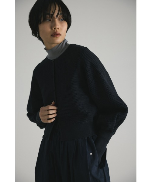 STYLEMIXER(スタイルミキサー)の「バスケットニットカーディガン(カーディガン/ボレロ・レディース・ダークネイビー/オレンジ/アイボリー・FREE)」の12枚目の写真