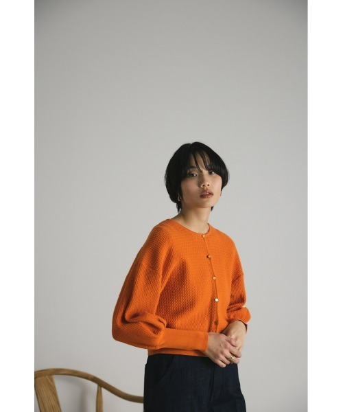 STYLEMIXER(スタイルミキサー)の「バスケットニットカーディガン(カーディガン/ボレロ・レディース・ダークネイビー/オレンジ/アイボリー・FREE)」の19枚目の写真
