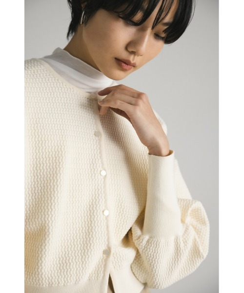 STYLEMIXER(スタイルミキサー)の「バスケットニットカーディガン(カーディガン/ボレロ・レディース・ダークネイビー/オレンジ/アイボリー・FREE)」の6枚目の写真