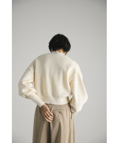 STYLEMIXER(スタイルミキサー)の「バスケットニットカーディガン(カーディガン/ボレロ・レディース・ダークネイビー/オレンジ/アイボリー・FREE)」の8枚目の写真