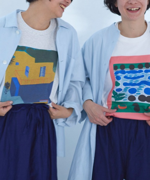 yuni（ユニ ）の「コットン プリント Tシャツ（Tシャツ