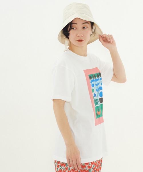 yuni（ユニ ）の「コットン プリント Tシャツ（Tシャツ