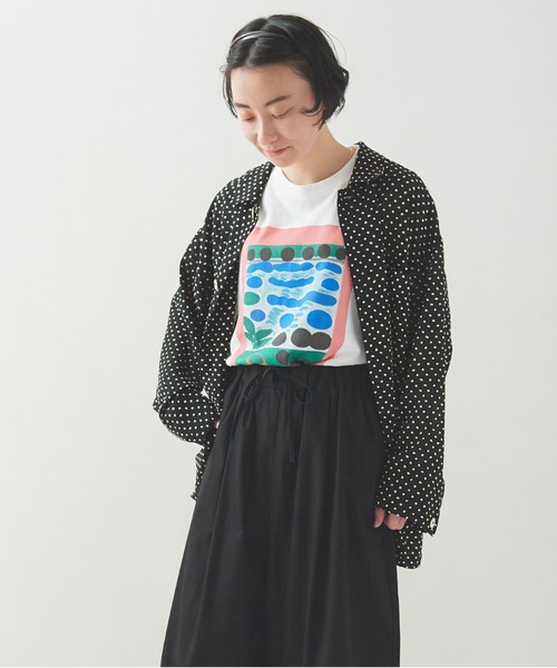 yuni プリントTシャツ yuni（ユニ ）の「コットン プリント Tシャツ（Tシャツ