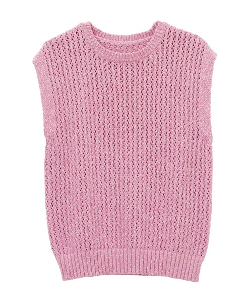 GeeRA(ジーラ)の「ミックスカラーメッシュニットトップス(ニット/セーター・レディース・ピンク/グリーン/ベージュ・LARGE/MEDIUM)」の16枚目の写真