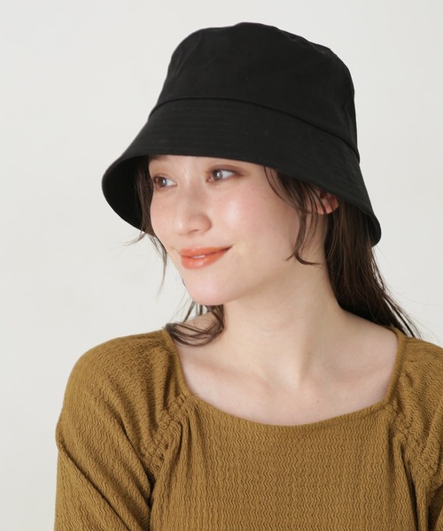 NANO universe（ナノユニバース）の「LB.04/ベル型ツイルバケットハット（ハット・レディース・クリーム/ブラック/ベージュ・FREE）」の2枚目の写真