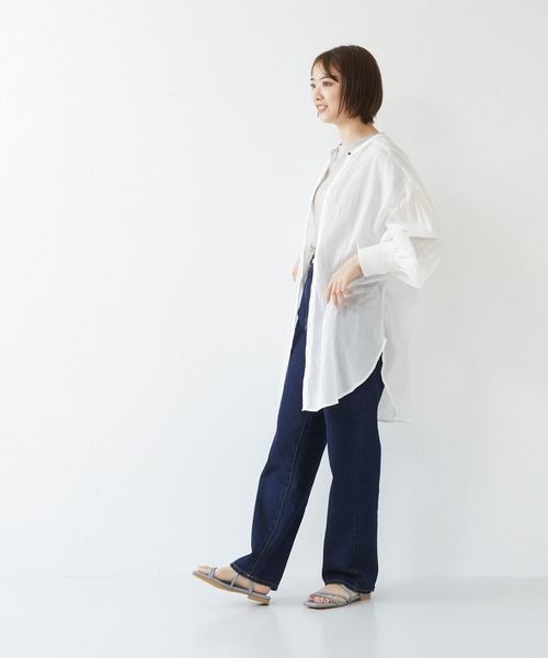 menue（メヌエ）の「スクエアトゥ華奢ストラップサンダル（サンダル・レディース・ペールイエロー/アイボリー/ダークブラウン/ベージュ/ブルー/ブラック・LL/S/XS/M/3L/L）」の19枚目の写真