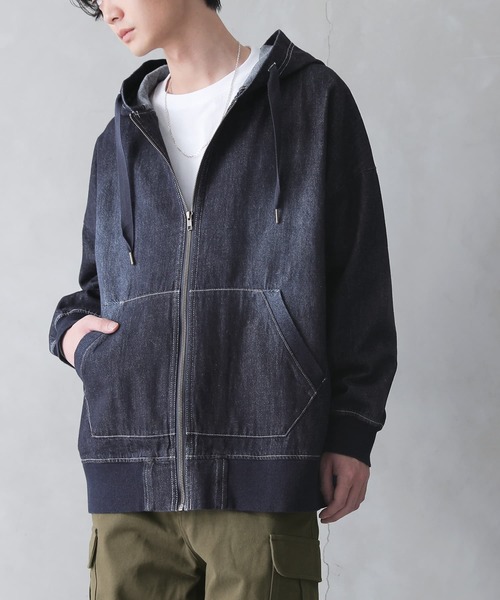 n'OrLABEL(ノアールレーベル)の「『コットンデニムジップアップパーカー』(デニムジャケット・レディース・インディゴブルー/ブルー・1/2)」の11枚目の写真