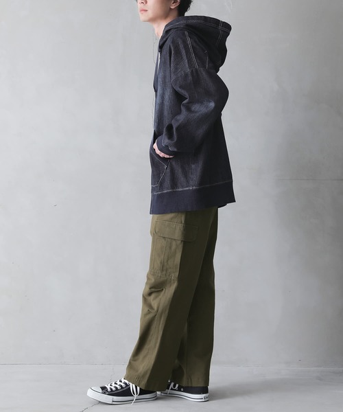 n'OrLABEL(ノアールレーベル)の「『コットンデニムジップアップパーカー』(デニムジャケット・レディース・インディゴブルー/ブルー・1/2)」の13枚目の写真