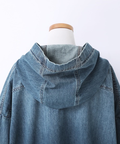 n'OrLABEL(ノアールレーベル)の「『コットンデニムジップアップパーカー』(デニムジャケット・レディース・インディゴブルー/ブルー・1/2)」の19枚目の写真