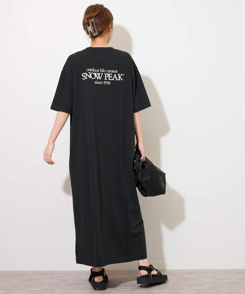 Snow Peak（スノーピーク）の「《追加》別注【SNOW PEAK】*RE Classic Logo Printed G.D ワンピース（ワンピース・レディース・ブラック/ベージュ/グリーン・FREE）」の8枚目の写真