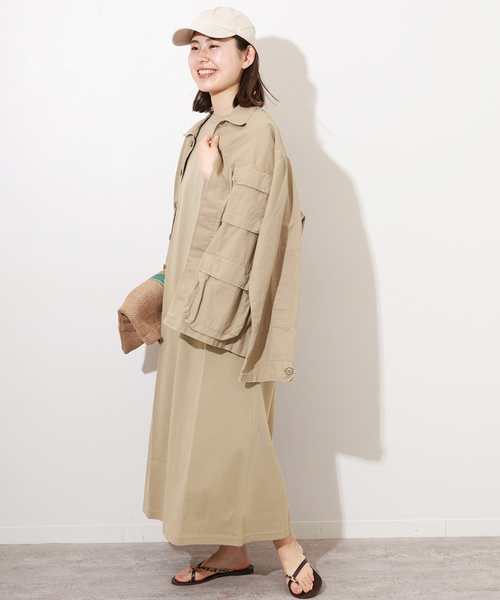 Snow Peak（スノーピーク）の「《追加》別注【SNOW PEAK】*RE Classic Logo Printed G.D ワンピース（ワンピース・レディース・ブラック/ベージュ/グリーン・FREE）」の17枚目の写真