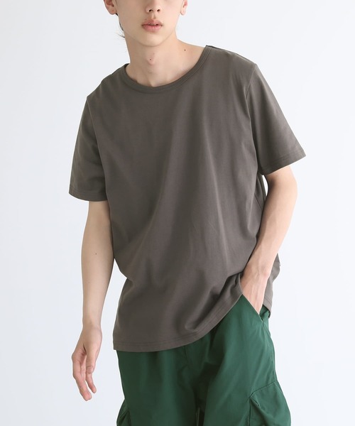 n'OrLABEL(ノアールレーベル)の「『ベーシック半袖Tシャツ』(Tシャツ/カットソー・メンズ・チャコール/ブラック/オフホワイト/ダークベージュ/パープル・XL/L/M)」の1枚目の写真