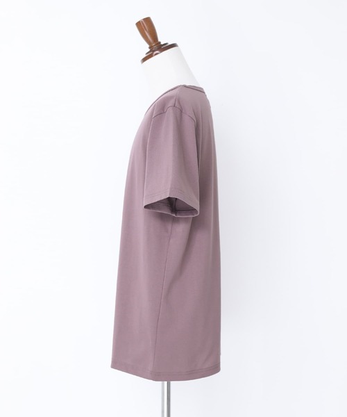 n'OrLABEL(ノアールレーベル)の「『ベーシック半袖Tシャツ』(Tシャツ/カットソー・メンズ・チャコール/ブラック/オフホワイト/ダークベージュ/パープル・XL/L/M)」の7枚目の写真