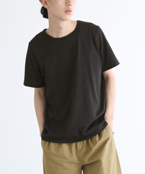 n'OrLABEL(ノアールレーベル)の「『ベーシック半袖Tシャツ』(Tシャツ/カットソー・メンズ・チャコール/ブラック/オフホワイト/ダークベージュ/パープル・XL/L/M)」の22枚目の写真