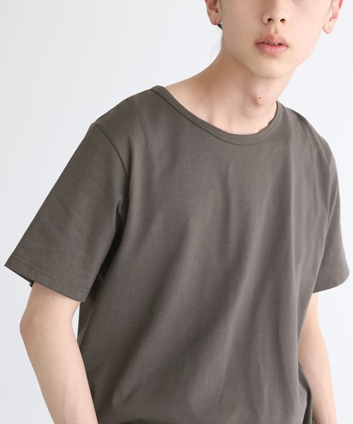 n'OrLABEL(ノアールレーベル)の「『ベーシック半袖Tシャツ』(Tシャツ/カットソー・メンズ・チャコール/ブラック/オフホワイト/ダークベージュ/パープル・XL/L/M)」の19枚目の写真