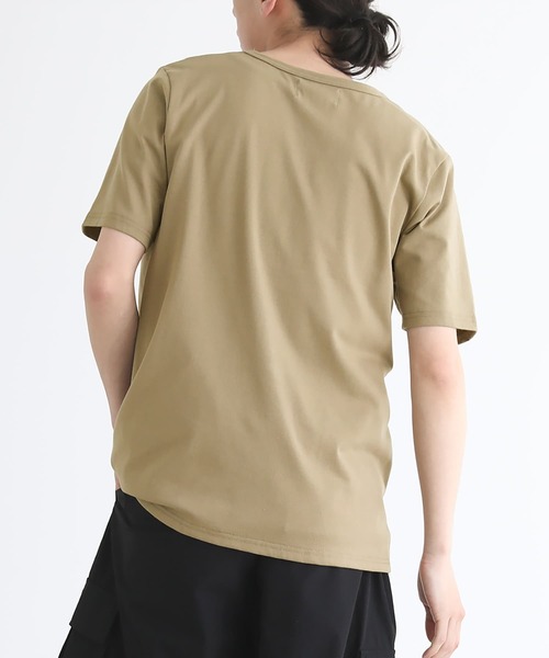 n'OrLABEL(ノアールレーベル)の「『ベーシック半袖Tシャツ』(Tシャツ/カットソー・メンズ・チャコール/ブラック/オフホワイト/ダークベージュ/パープル・XL/L/M)」の16枚目の写真