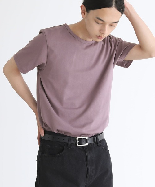 n'OrLABEL(ノアールレーベル)の「『ベーシック半袖Tシャツ』(Tシャツ/カットソー・メンズ・チャコール/ブラック/オフホワイト/ダークベージュ/パープル・XL/L/M)」の14枚目の写真