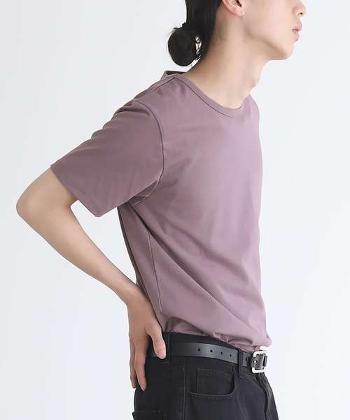 n'OrLABEL(ノアールレーベル)の「『ベーシック半袖Tシャツ』(Tシャツ/カットソー・メンズ・チャコール/ブラック/オフホワイト/ダークベージュ/パープル・XL/L/M)」の13枚目の写真