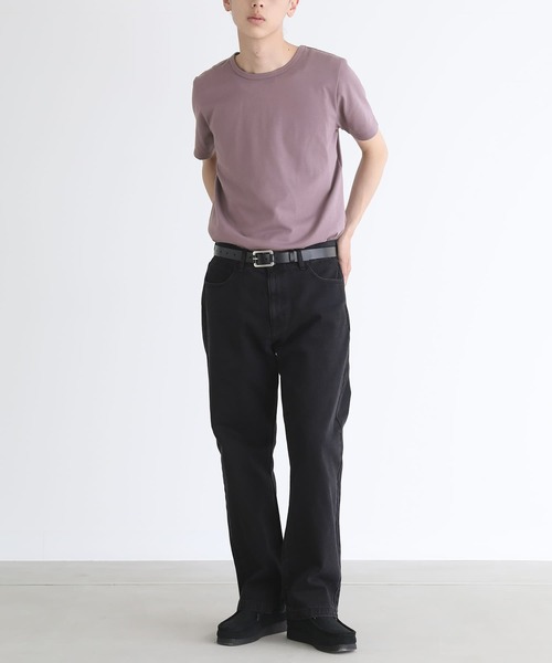 n'OrLABEL(ノアールレーベル)の「『ベーシック半袖Tシャツ』(Tシャツ/カットソー・メンズ・チャコール/ブラック/オフホワイト/ダークベージュ/パープル・XL/L/M)」の12枚目の写真