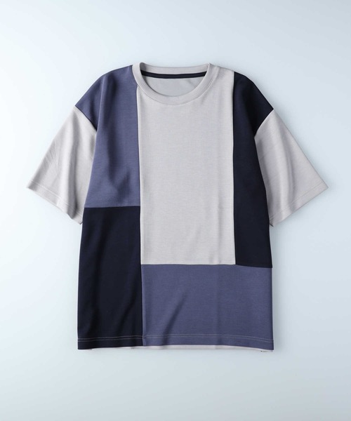 Right-on(ライトオン)の「【PLUS ONE】サラサラブロッキングTシャツ(Tシャツ/カットソー・メンズ・ネイビー/グレー×ホワイト/ホワイト×カーキブラウン・S/M/L/XL)」の13枚目の写真