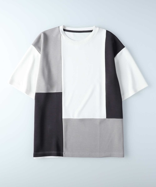 Right-on(ライトオン)の「【PLUS ONE】サラサラブロッキングTシャツ(Tシャツ/カットソー・メンズ・ネイビー/グレー×ホワイト/ホワイト×カーキブラウン・S/M/L/XL)」の12枚目の写真