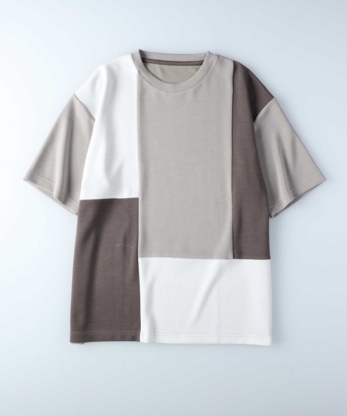 Right-on(ライトオン)の「【PLUS ONE】サラサラブロッキングTシャツ(Tシャツ/カットソー・メンズ・ネイビー/グレー×ホワイト/ホワイト×カーキブラウン・S/M/L/XL)」の11枚目の写真
